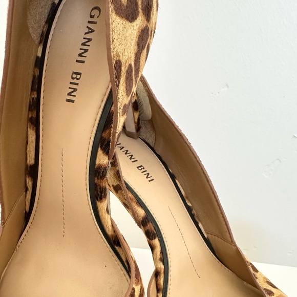 Gianni Bini cheetah pony hair print high heels size 7.5 - Picture 3 of 4